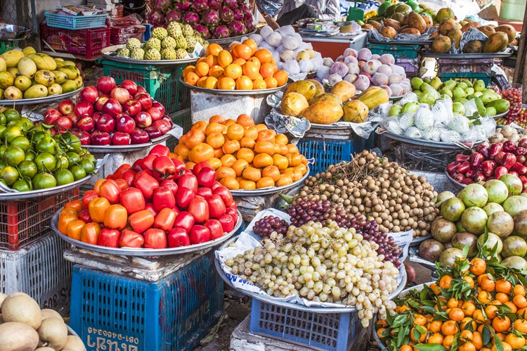 Fruit op de markt van Phu Quoc, vietnam